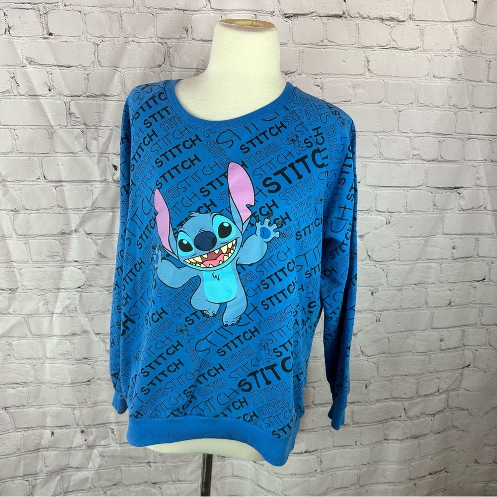 Disney Stitch Character pull over sweatshirt junior XL 15/17 fandom kidcore